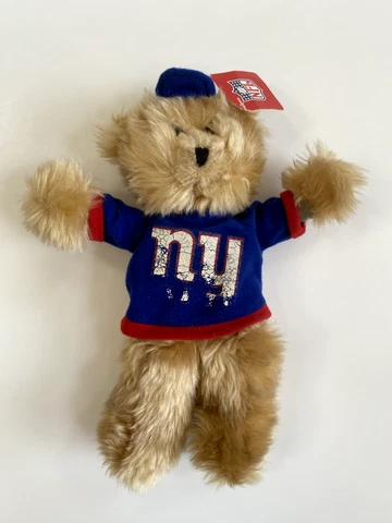 Good Stuff NY Giants NFL Teddy Bear Plush 10" Vintage, Ships Fast! RARE Cover