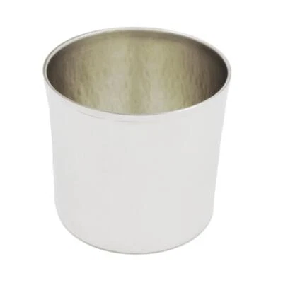 Bicchiere Porta Penne in Argento Sterling 925 Martellato - Immagine 1 di 3