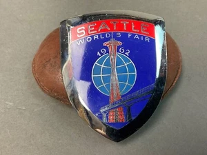 Vintage Original 1962 Seattle World's Fair Automotive Emblem Badge Radiator NOS - Picture 1 of 10