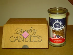 JEWELRY IN CANDLES FREEDOM COLLECTION AMERICAN PRIDE SOY WAX CANDLE 21 OZ. + BOX - Picture 1 of 4