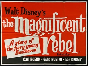 Magnificent Rebel Original Quad Movie Poster Beethoven Disney Carl Boehm 1961 - Picture 1 of 9