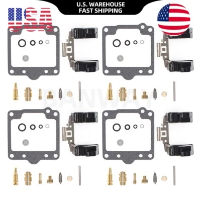 4x Carburetor Repair Kit＆Float For Kawasaki KZ1000 1981-1983 KZ 1000 M K R J Foto 1 de 4