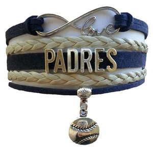 San Diego SD Padres Baseball Infinity Bracelet Jewelry Apparel - Picture 1 of 4