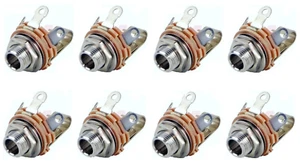 (8 PACK) SWITCHCRAFT 12A 1/4" Mono Female Panel Mount Jack with Shunt/Short Tab - Picture 1 of 3