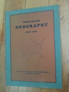 Hillsdale Michigan Schulbedarf - 1933 - US Geography Study Guide unbenutzt - Softcover - Bild 1 von 11