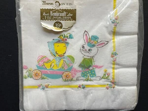 NEW Rare VINTAGE Reed’s Rembrandt Line EASTER BUNNY 2 PACKAGES Paper Napkins NOS - Picture 1 of 8