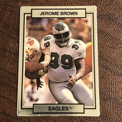 1990 Action Packed Jerome Brown #202 Philadelphia Eagles Football Card - Image 1 of 2