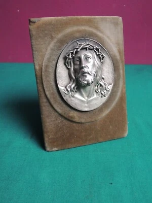 SANTINO-CROCEFISSO -GESU' CRISTO- ARGENTO 800 - TAVOLO RELIGIONE MESSALE VITA - Immagine 1 di 4