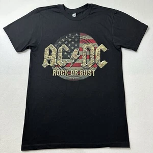 AC/DC Adult Small Rock Or Bust America 2016 Tour Tee Band Graphic T Shirt - Picture 1 of 12