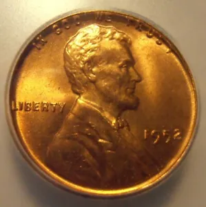 1952 P Lincoln Cent, MS66 RED, HIGH GRADE (52P201) - Picture 1 of 6