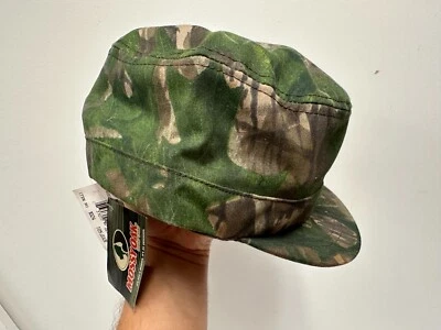 VTG Original Mossy Oak Shadow leaf Short Bill Camo Snapback Radar Hat Cap USA - Image 1 of 4