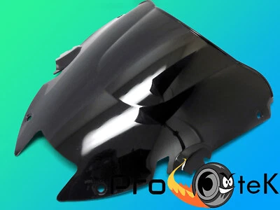 1998-2005 Honda VTR1000F SuperHawk ABS Black Double Bubble Windscreen Windshield - Image 1 of 3