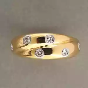 Tiffany & Co Etoile Yellow Gold Diamond Set Crossover Ring 0.33carats  - Picture 1 of 6