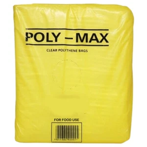 1000 x Poly-Max Clear Polythene Bags Strong Poly Bag 6 in x 8 in 100 Gauge - Picture 1 of 4