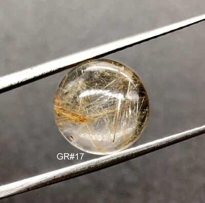 Natural Golden Routile Gemstone Cabochon Top Quality Rutile Round Shape - Image 1 of 4