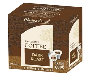 Harry & David Gourmet Kaffee, Dark Roast, 18 Einzelportionstassen - Bild 1 von 1