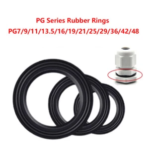 Cable Gland Rubber Seal Washer Ring Nylon PG7/9/11/13.5/16/19/21/25/29/36/42/48 - Picture 1 of 12