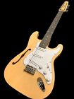 NEW 12 STRING STRAT STYLE  SEMI-HOLLOW GLOSS NATURAL ELECTRIC GUITAR THINLINE