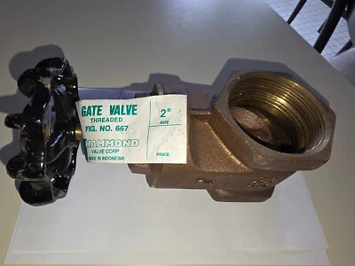 Hammond 667 2" Threaded Gate Valve - Never Used - Image 1 of 4