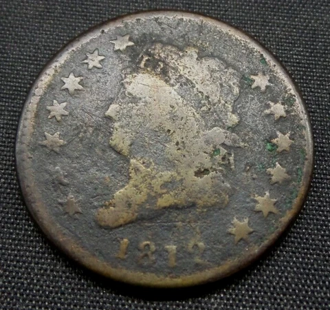 1812 Classic Head Large One Cent 1c Coin - B598 Cover