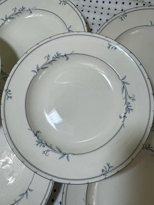 Christopher Stuart China Soup Plates Y1009 Blue Vines ( 8 plates) - Image 1 of 4
