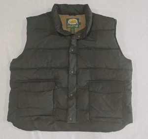 Cabela's Puffer Vest Mens 2XL Green Premier Northern Goose Down Pockets Full Zip - Picture 1 of 8