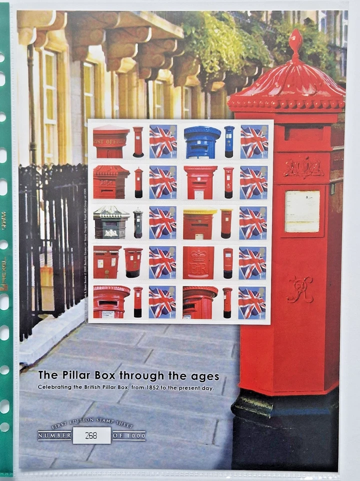 GB 2009 Royal Mail Smilers Stamp Sheet Limited Ed 268/1000 Pillar Box 10 x 1st - Image 1 of 1