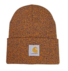 Gorro adulto Carhartt tejido con puños talla única óxido naranja quemado logotipo etiqueta nuevo con etiquetas - Imagen 1 de 6
