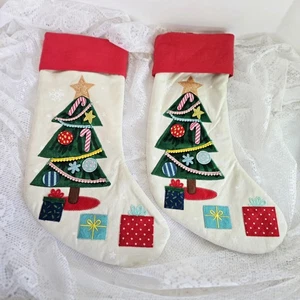 Target Wondershop Holiday Christmas Matching Stockings With Christmas Tree Decor - Picture 1 of 15