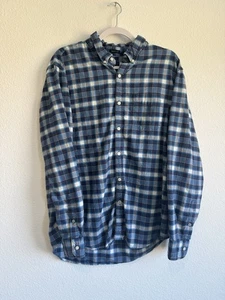 American Eagle Herren blau kariert Flanell Button Down Hemd ernsthaft weich XL - Bild 1 von 12