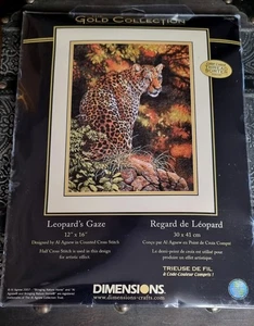 Dimensions Gold Collection Counted Cross Stitch Kit Leopard's Gaze 35209 Neu - Bild 1 von 4