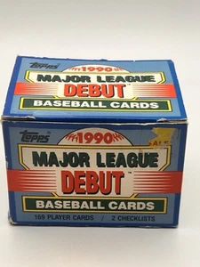 Juego de caja de tarjetas de béisbol debut en Grandes Ligas Topps 1990 169 tarjetas y 2 listas de verificación - Imagen 1 de 6