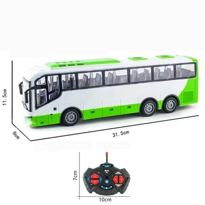 Large RC Electric Bus with LED Lights Radio Controlled Tour/School Bus Toy - Image 1 of 4