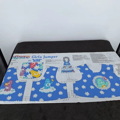 Vintage Care Bears 2004 Girls 2-4-6-8 Jumper Vest Cut & Sew Fabric Panel Pocket - Image 1 of 4
