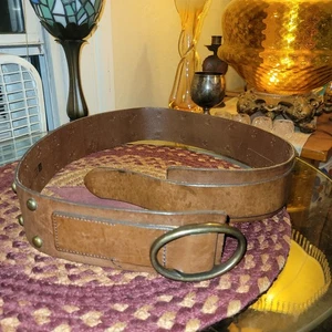 Gap Jeans braun Leder Nieten Gürtel Rindsleder USA Large - Bild 1 von 8