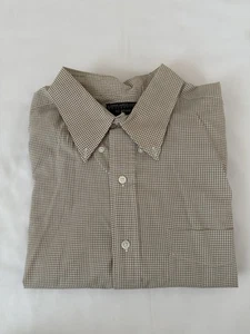 IKE Behar  For Neiman Marcus White/Tan Checkered Shirt - Picture 1 of 15