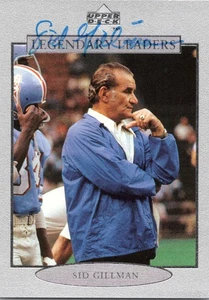 Sid Gillman Signed 1997 Upper Deck Legends Head Coach San Diego Chargers HOF - Picture 1 of 2