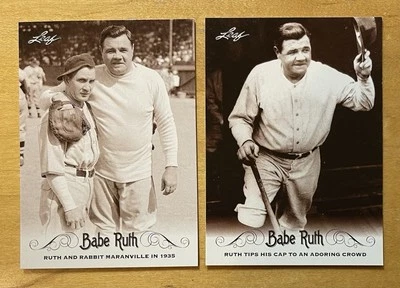 Colección Leaf Babe Ruth 2016 lote de 2 como nuevo New York Yankees Foto 1 de 3