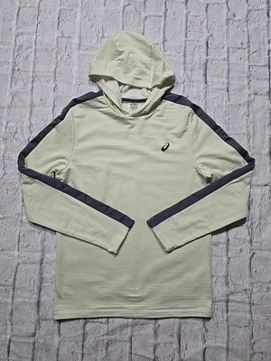 ASICS Hombre Regular Fit Crema Rejilla Polar Jersey Sudadera con Capucha Talla Pequeña Foto 1 de 4