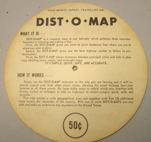 Mapa de colección Dist O 1964 West Central Highway cálculo de kilometraje gráfico de ruedas - Imagen 1 de 8