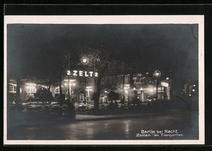 AK Berlin-Tiergarten, Berlin bei Nacht - Gasthaus Zelten von der Straße aus 193  - Picture 1 of 2