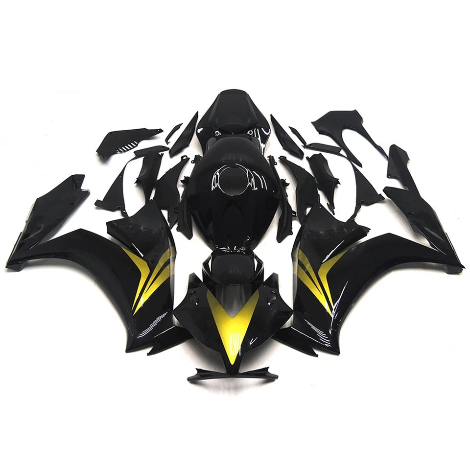 Carenados de inyección de oro negro brillante para carrocería Honda CBR1000RR 2012 2013-2016 Foto 1 de 4