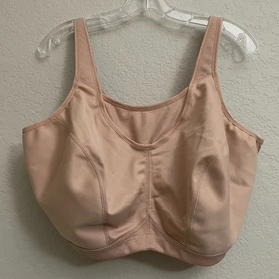 Sujetador deportivo inalámbrico camisola sin rebote figura completa Glamorise 1066 pulgadas café - 46F Foto 1 de 4