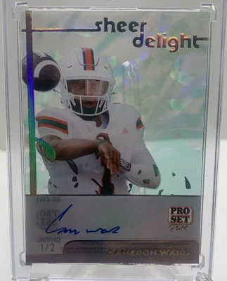 2024 Leaf Pro Set Pure Cam Ward Sheer Delight Crystal Auto #D 1/2 Canes/Titans  - Image 1 of 4