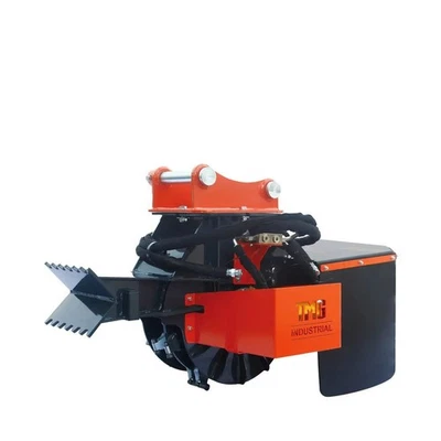 18" Excavator Stump Grinder Attachment 3-7 Ton Carrier 13-20 GPM Case Drain Line - Image 1 of 4