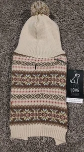 Live Love Bark Dog Sweater Fleece Lined Size S/P - Picture 1 of 4