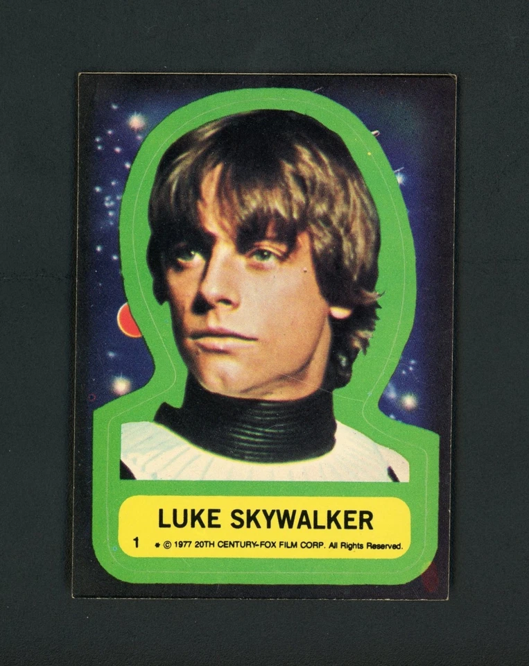 Luke Skywalker 1977 Topps Star Wars Sticker #1 NM-MT - Image 1 of 2