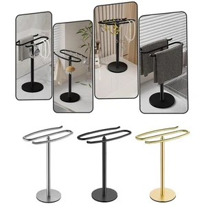 Protable-Freestanding Fingertip Towel Holder Stand Sale HOT- Brushed L2Y0 - Picture 1 of 18