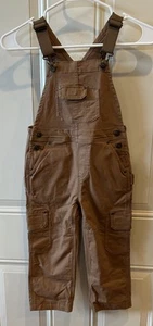 Duluth Trading Overalls Youth Size 4T Kids Brown Canvas Heirloom Gardening Bib - Picture 1 of 21