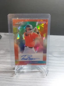 2023 Leaf Vivid Travis Bazzana Orange Crystals Rookie Auto Autograph /3 - Picture 1 of 6